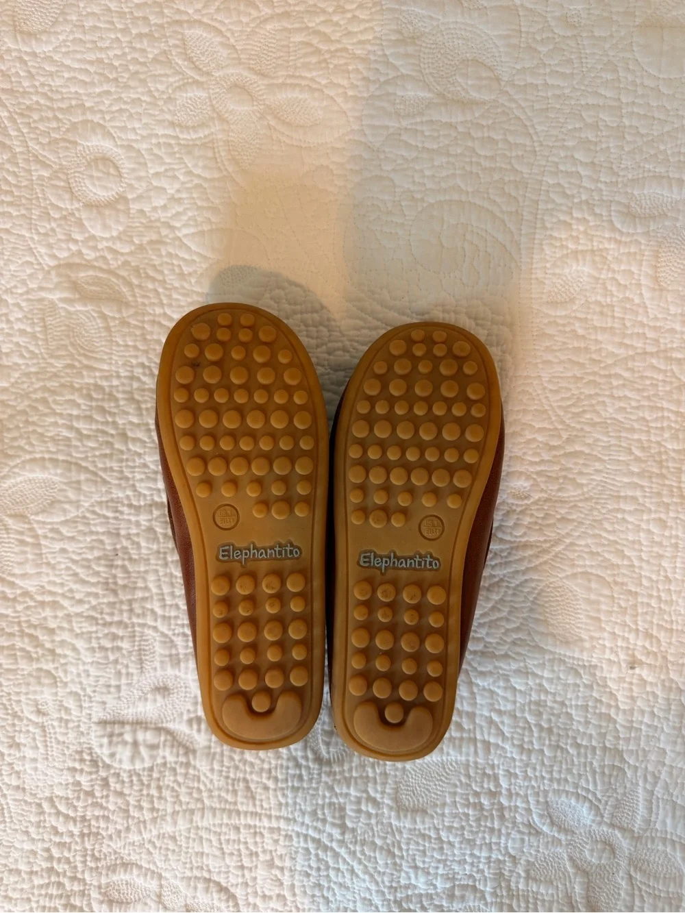 Elephantito Tan Leather Slip-On Loafers